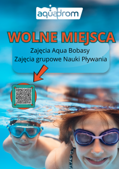 Wolne miejsca na zajęcia do Aquadromowej Szkoły Pływania 