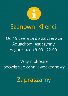 Godziny otwarcia w długi weekend