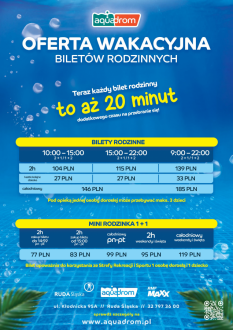 Cennik biletów rodzinnych - oferta specjalna na wakacje!